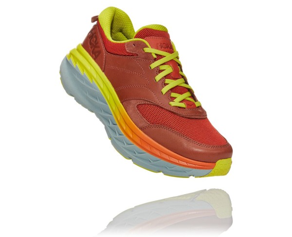 Hoka One One Bondi L Mens UK - Red Road Running Shoes - IWHNQ7019